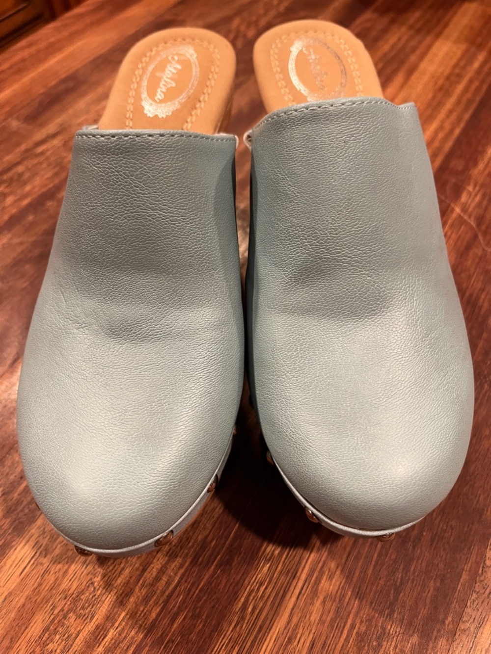 Atalina light blue platform clogs size 7 - Picture 2 of 10
